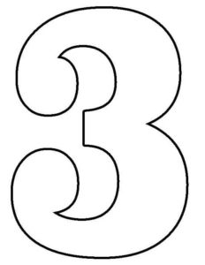 шаблон цифры 3