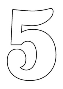 шаблон цифры 5